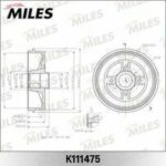 Барабан тормозной RENAULT LOGAN/CLIO/MEGANE (d=203mm) MILES