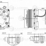Компрессор кондиц. для а/м УАЗ 3163 Патриот (05.2012-) (тип Sanden) (LCAC 0303) LUZAR