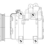 Компрессор кондиц. для а/м Hyundai Tucson/Kia Sportage (04-) (тип Halla) LCAC0885 LUZAR