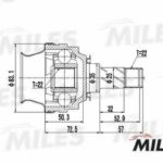 ШРУС внутренний OPEL ASTRA/CORSA/KADETT/VECTRA 1.3-1.7D 79-98 (GKN 302227) GA10021 MILES