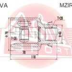 ШРУС ВНУТРЕННИЙ ПРАВЫЙ 29X43X28 ASVA