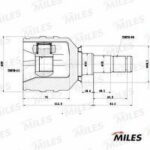 ШРУС внутренний TOYOTA AVENSIS T250/AURIS E150/COROLLA X E150 1.6-2.0TD 03- GA10069 MILES