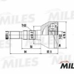 ШРУС наружный OPEL ASTRA/ZAFIRA 1.4/1.6 04- (GKN 304384) GA20353 MILES