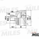 ШРУС наружный AUDI A4/VW PASSAT 2.3-2.8 96-01 (с ABS) (GKN 301956) GA20039 MILES