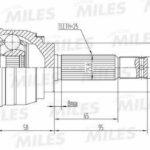 ШРУС наружный MITSUBISHI COLT/LANCER 1.2-1.8 80-92 (GKN 302073) GA20259 MILES