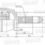 ШРУС наружный FIAT DOBLO 1.2-1.9D 01- (GKN 303914) GA20091 MILES
