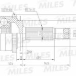 ШРУС наружный HYUNDAI GETZ 1.3/1.6 02- (GKN 304695) GA20164 MILES