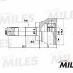 ШРУС наружный CITROEN JUMPER/FIAT DUCATO/PEUGEOT BOXER 2.2-2.3D 06- (GKN 304598) GA20072 MILES