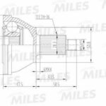 ШРУС наружный AUDI A2/VW POLO/SKODA FABIA/ROOMSTER 1.2-1.9D 99- (GKN 303556) GA20019 MILES