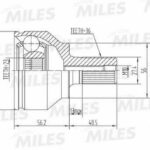 ШРУС наружный FORD FOCUS 1.4-2.0 04- (GKN 305176) GA20107 MILES