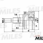 ШРУС наружный VW T5 1.9D/2.0 03- (GKN 303993) GA20530 MILES