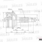 ШРУС наружный MAZDA 6 1.8-2.3 02- (с ABS) (GKN 304312) GA20223 MILES