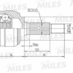 ШРУС наружный NISSAN NOTE 1.4-1.6 06- (GKN 305241) GA20308 MILES