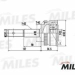 ШРУС наружный NISSAN ALMERA N15/SUNNY 1.4-2.0D 90-00 (с ABS) (GKN 301989) GA20291 MILES