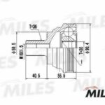 ШРУС наружный AUDI A3/VW G5/PASSAT/TOURAN/CADDY/SKODA OCTAVIA 1.4-2.0 03- (GKN 304327) GA20025 MILES
