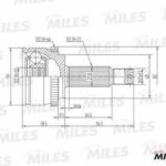 ШРУС наружный HYUNDAI I30/KIA CEED 1.4-1.6 06- (с ABS) (GKN 305003) GA20167 MILES