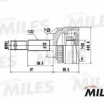 ШРУС наружный OPEL CORSA 1.0-1.7D 94-01 (с ABS) (GKN 302454) GA20358 MILES