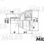 ШРУС наружный AUDI A3/VW GOLF/PASSAT/TOURAN 1.9-2.0TDI 03- (GKN 304640) GA20026 MILES