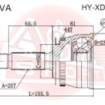 ШРУС НАРУЖНЫЙ HYUNDAI MATRIX 25x23x50 ASVA