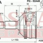 ШРУС НАРУЖНЫЙ 27x58x28 ASVA