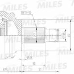 ШРУС наружный BMW X5(E53) 00-07 (GKN 304495) GA20042 MILES