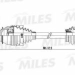 Привод в сборе левый без ABS RENAULT LOGAN (GKN 304508) GC01112 MILES