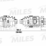 Привод в сборе правый FORD FOCUS 1.4-1.8 98-04 (GKN 304233) GC02052 MILES