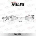 Привод в сборе левый RENAULT LOGAN I/SANDERO 1.2-1.6 04- с ABS (GKN 304507) GC01173 MILES