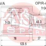 ШРУС ВНУТРЕННИЙ ПРАВЫЙ OPEL ASTRA 34x26x37 ASVA