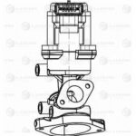 Клапан EGR (рециркуляции выхл. газов) для а/м Ford Focus (05-)/Peugeot 307 (04-) 1.6D (LVEG 1 LUZAR