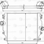 ОНВ (радиатор интеркулера) для а/м ГАЗель-Бизнес Cummins (с климат. системой) (LRIC 0328) LUZAR