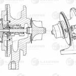 Турбокомпрессор б/корп. (картридж) для а/м VW Transporter T5 (03-) 2.5D (тип K04VGT) (LAT 5007) LUZAR