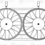 Блок электровентиляторов охлаждения  с кожухом (2 вентилятора) 21214 (тип Вентол) LFK01225 LUZAR