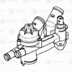 Термостат для а/м Skoda Fabia II (07-) 1.4i [CGGB, BXW] (с корпусом) (LT 1804) LUZAR