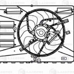 Э/вентилятор охл. для а/м Ford Mondeo IV (07-)/Kuga (08-) (с кожухом) (LFK 1042) LUZAR LFK1042