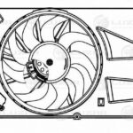 Э/вентилятор охл. для а/м Лада 2190 Гранта (15-) (с кожухом) A/C- (тип KDAC) (LFK 0193) LUZAR