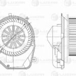 Вентилятор отопителя салона для а/м VW Passat B5 (96-)/Audi A4 (94-) A/C+ LFh18D1 LUZAR