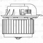 Э/вентилятор отоп. для а/м VW Touareg (02-)/Audi Q7 (05-) (задний) (LFh 1856) LUZAR