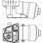 Корпус маслоохладителя для а/м VW Golf VI (08-)/Tiguan (08-) 1.6D/2.0D (LBP 1806) LUZAR