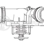 Термостат для а/м BMW X5 (E53) (00-)/3 (E46) (98-)/5 (E39) (95-) (97°С) (пласт.корпус) (LT 26 LUZAR