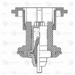 Термостат для а/м Skoda Octavia A7 (13-) (термоэлемент) (105°С) (LT 1825) LUZAR