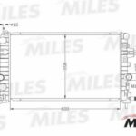 Радиатор (механическая сборка) OPEL ASTRA H 1.6/1.8 04-) (NISSENS 63028A) ACRM031 MILES