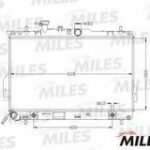 Радиатор (паяный) HYUNDAI MATRIX 1.6/1.8/1.5D 01- (NISSENS 67480) ACRB362 MILES