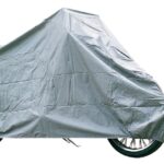 Чехол-тент на мотоцикл защитный, М(225х90х110см) универсал., серый (AC-MC-05) AIRLINE