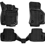 Ковры для Skoda Octavia (A7) (13-), 4 шт., (крепеж), выс. борт, 3D с подпятником, ТЭП, черн. (ACM-PS AIRLINE