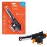 Горелка газовая на резьбовой баллон, пьезоподжиг, анти-вспышка, 16*5,5*3 см (AGT-S-03) AIRLINE