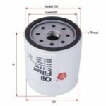 Фильтр масляный  SAAB 9-5 2,3 1997 - 2009  TOYOTA YARIS 1,4 2005 -  C1110 Sakura