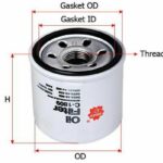 Фильтр масляный  SUBARU IMPREZA 2,0 1996 - 2000  SUBARU FORESTER 2,0 1998 - 2002 C1809 Sakura