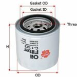 Фильтр масляный  TOYOTA HIACE 2,4 1989 - 1995  CHRYSLER VISION 3,5 1993 - 1997 C1122 Sakura