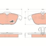 Колодки задние MERCEDES W204, X204 GDB1738 TRW